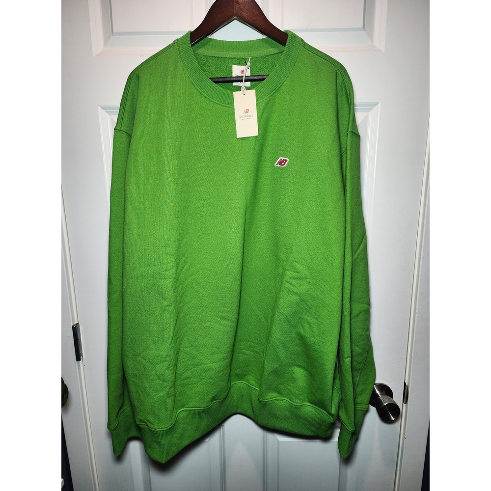New Balance Made in USA Core Crewneck Sweatshirt Green Mens XXL NWT